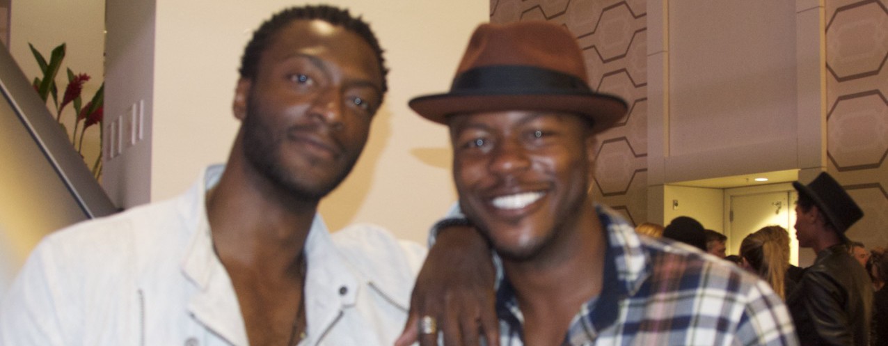 'Straight Outta Compton' Star Aldis Hodge with actor brother, Edwin -- photo by Donna Balancia