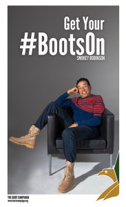 Smokey Robinson Boots - Photo courtesy bootscampaign.org