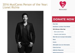 Lionel Richie 2016 MusiCares Person of the Year - CaliforniaRocker.com