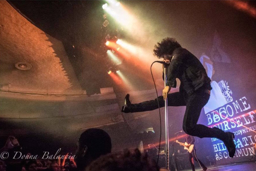 Donna Balancia won Best Action Photo for this image of Cedric Bixler-Zavala of At The Drive-In - Photo © 2016 Donna Balancia