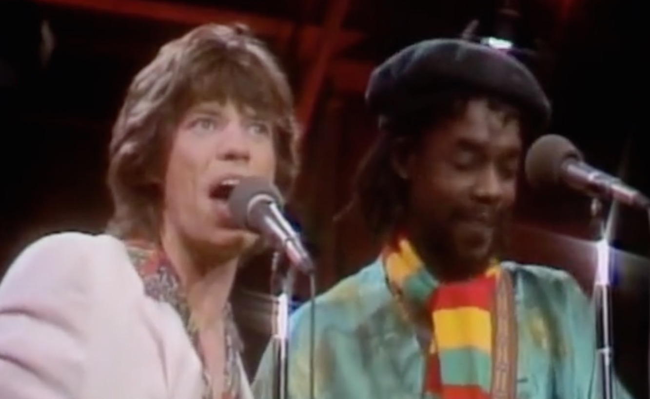 The Mick Jagger-Peter Tosh collaboration resulted in Walk and Don't Look Back on SNL - photo courtesy of Tosh family
