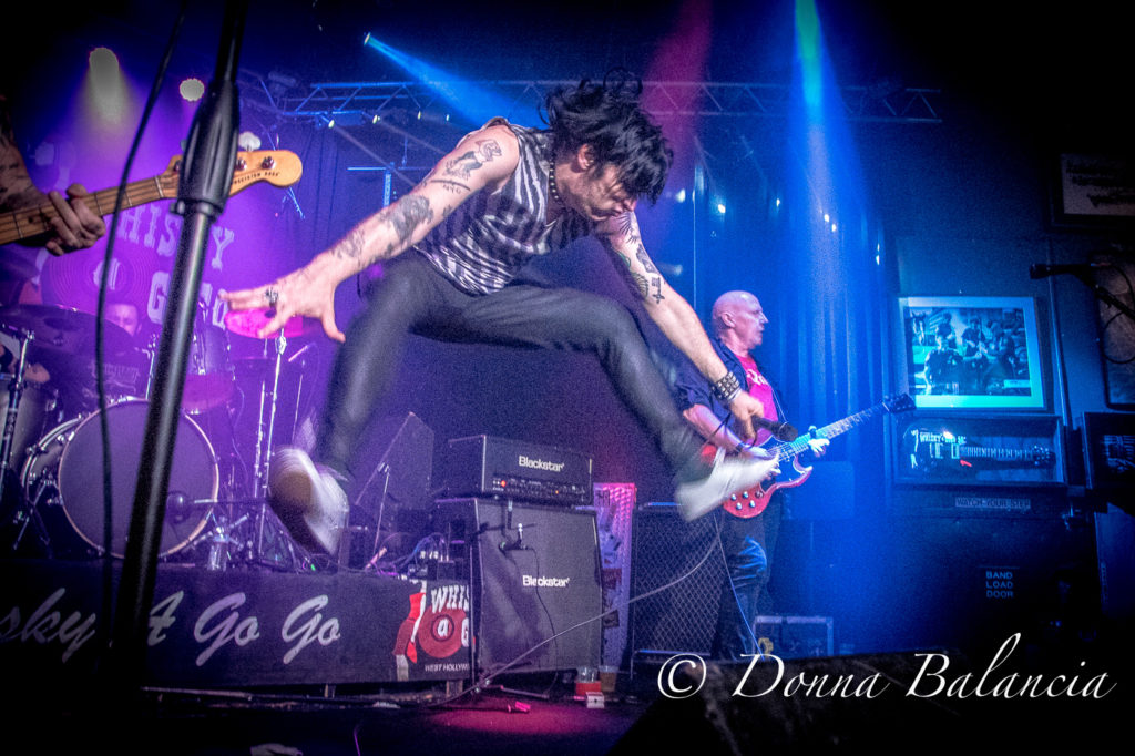Frontman Jake gets air during Whisky show - Photo © 2017 Donna Balancia