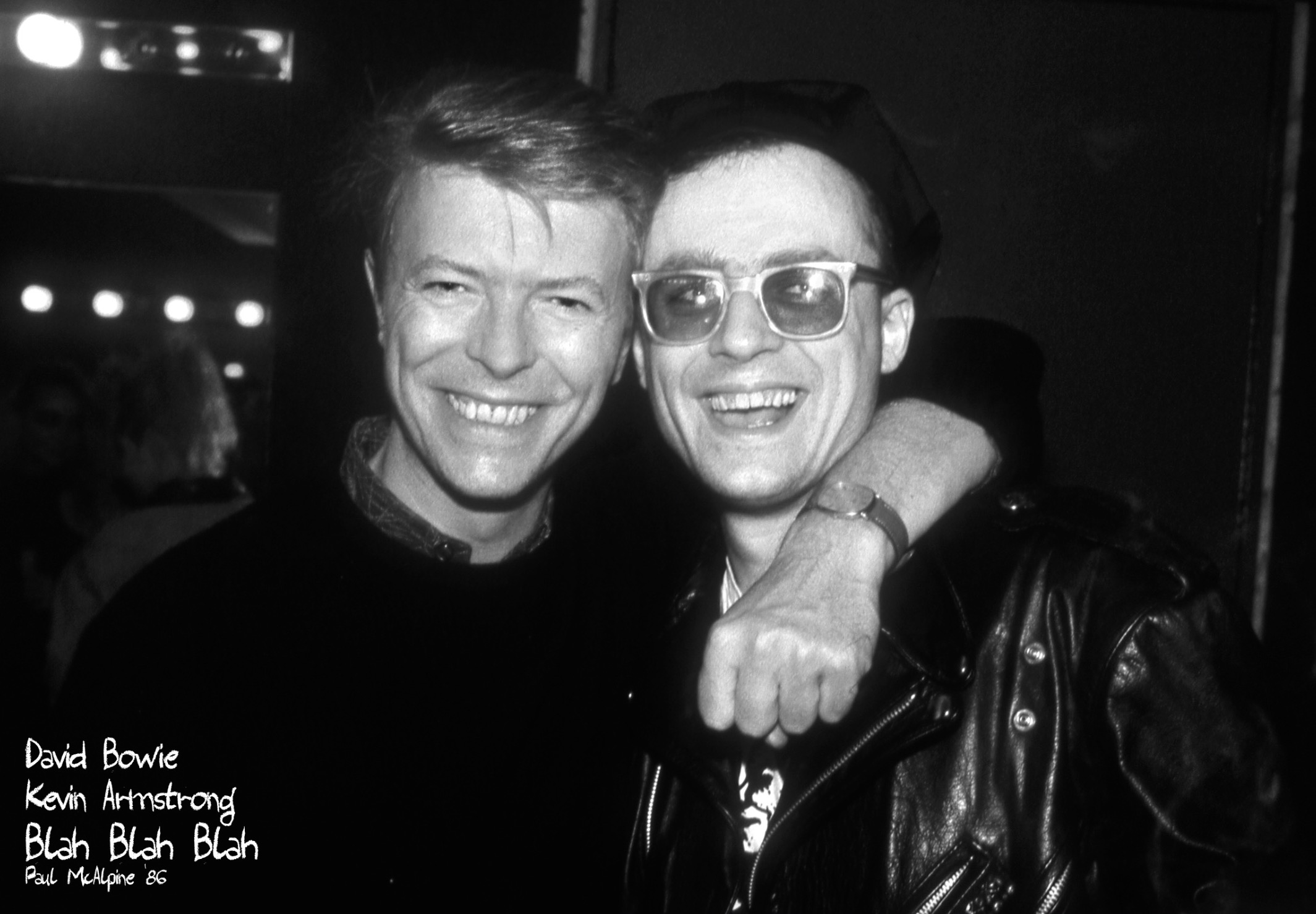 Kevin with David Bowie - Photo by Paul McAlpine