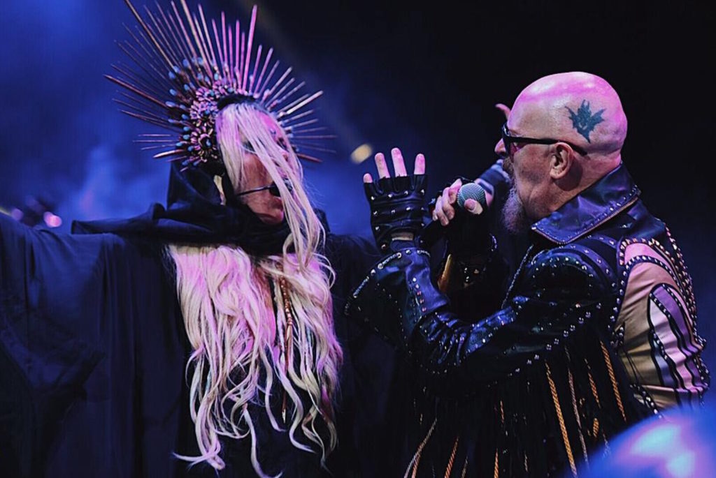 Rob Halford with In This Moment's Maria Bring - Photo by Grizzlee Martin for Loudwire