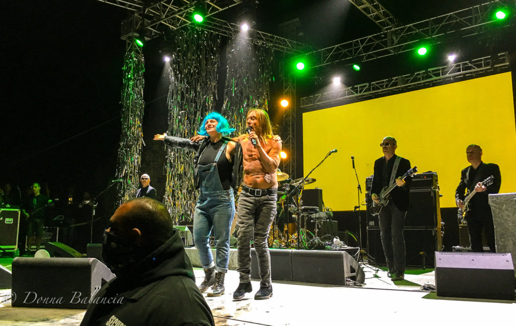 Iggy Pop fan about to cry from joy when brought onstage by the Godfather of Punk - Photo © 2017 Donna Balancia