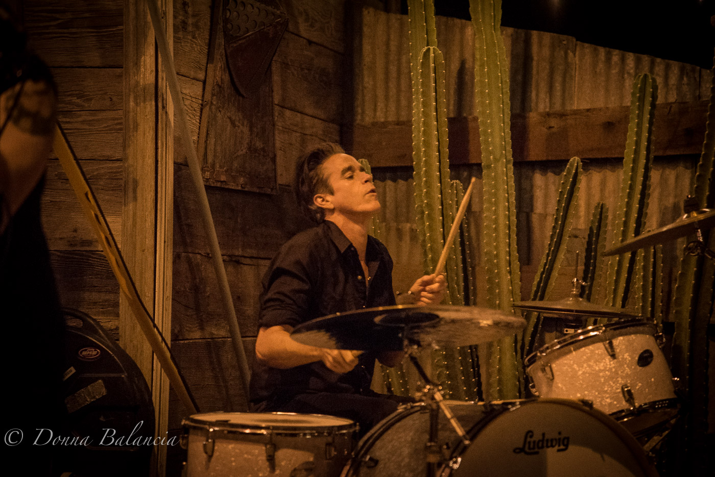 Jail Weddings drummer Dave Clifford rips at Joshua Tree Saloon - Photo © 2017 Donna Balancia