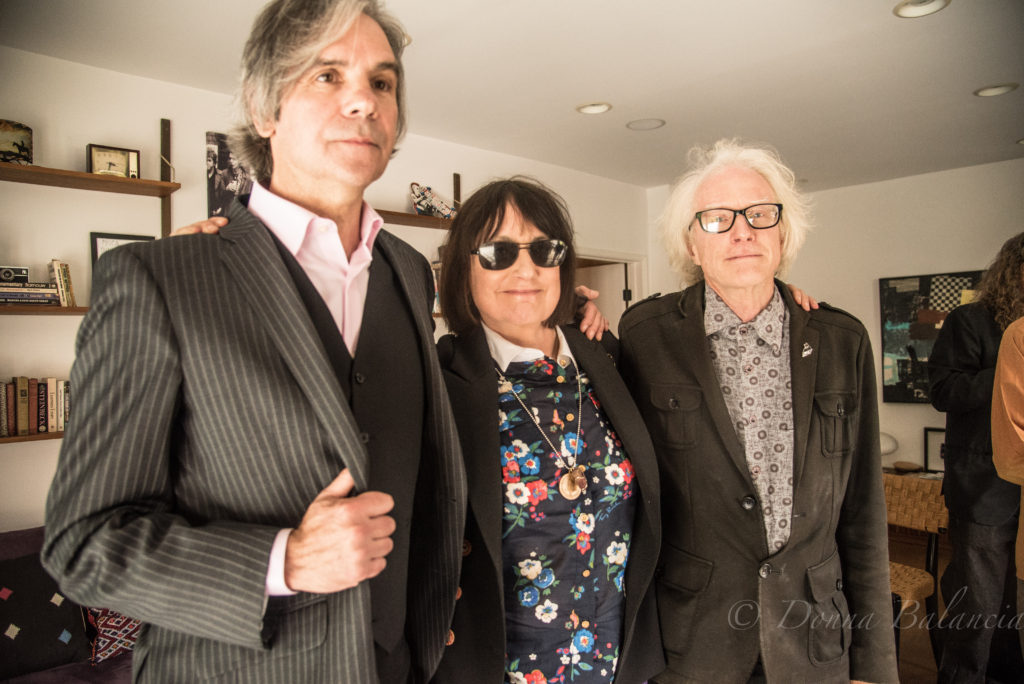 Andy Prieboy, Merrill Markoe and David Kendrick at Tony Kinman's memorial - Photo 2018 Donna Balancia
