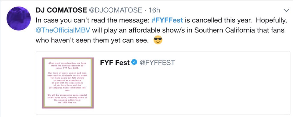 FYF Fest Canceled