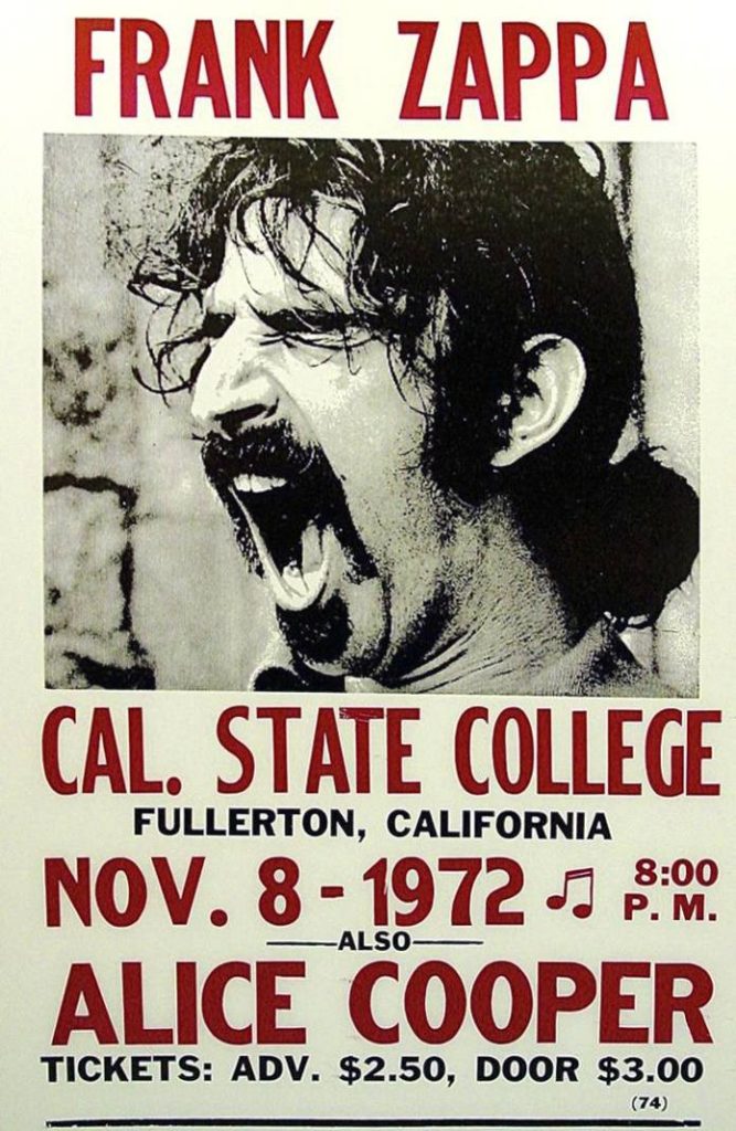 Zappa poster from 1972 - Archives