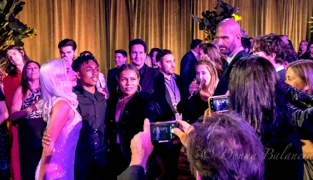 Lady Gaga poses with friends and fans at premiere - Photo © 2018 Donna Balancia