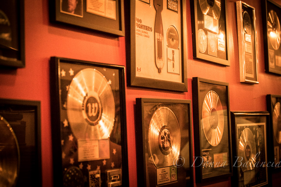 Gold records adorn the walls of Fonogenic Studios - Photo © 2018 Donna Balancia