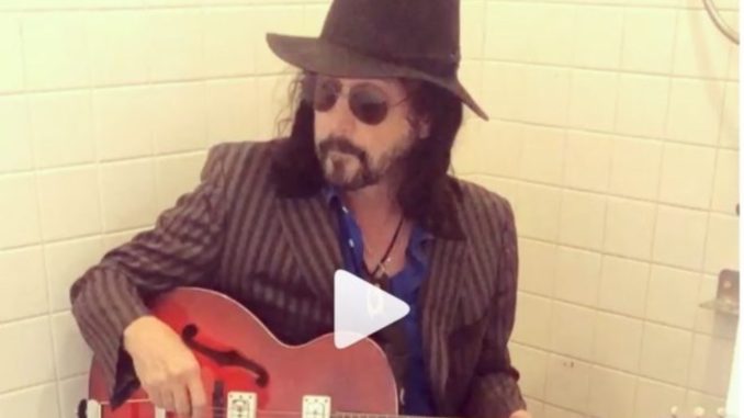 Mike Campbell plays a tribute to Tom Petty on Petty's birthday - Photo courtesy Mike Campbell IG