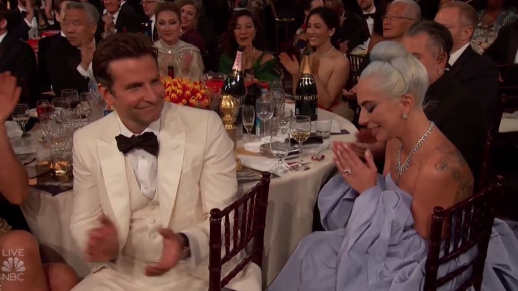 Bradley Cooper and Lady Gaga at Globes - NBC