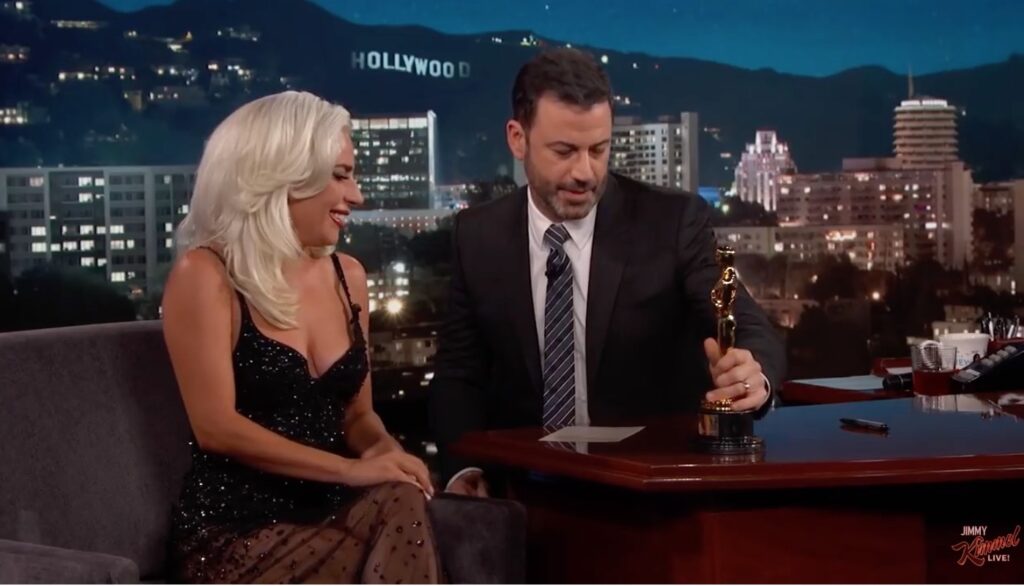 Gaga Kimmel Oscar on the Kimmel Show