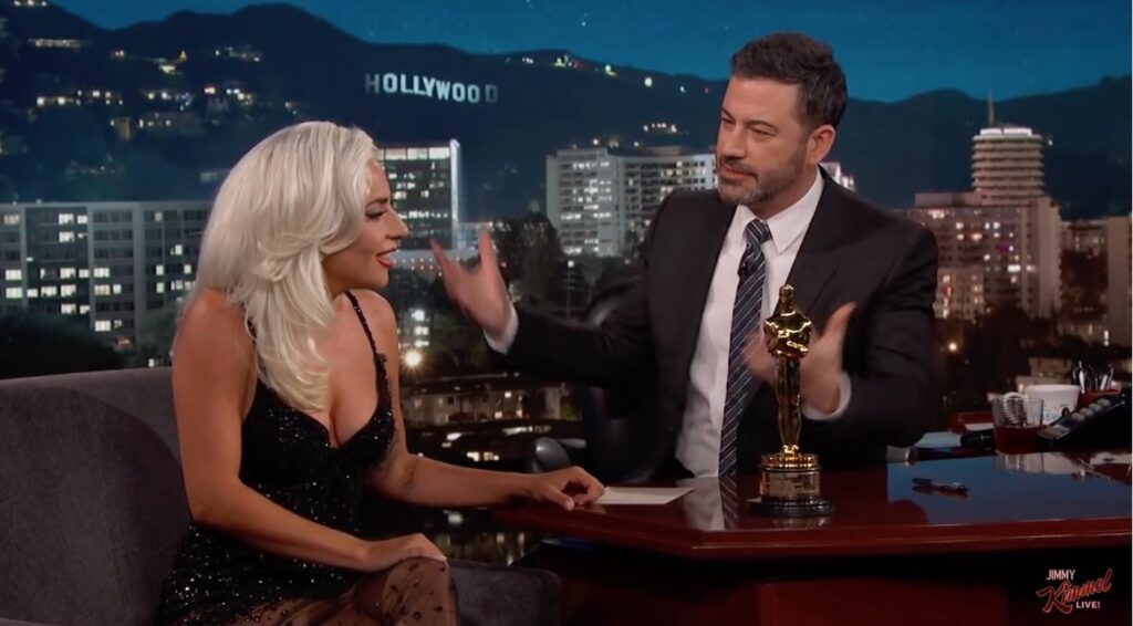 Gaga dishes to Kimmel - Courtesy