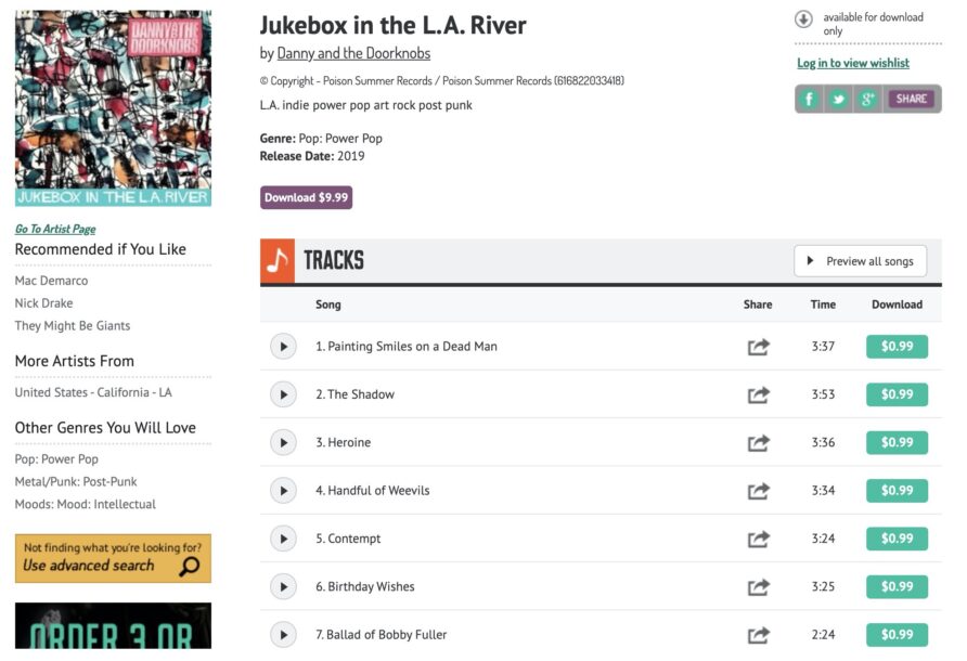 Danny and the Doorknobs - Jukebox in the LA River