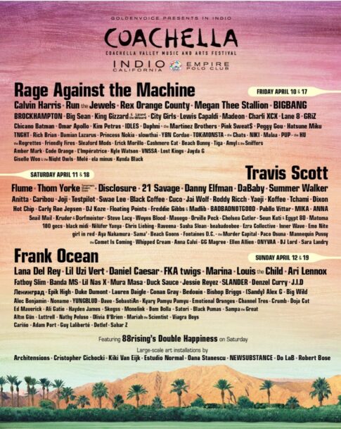 Coachella 2020 poster California Rocker - Courtesy