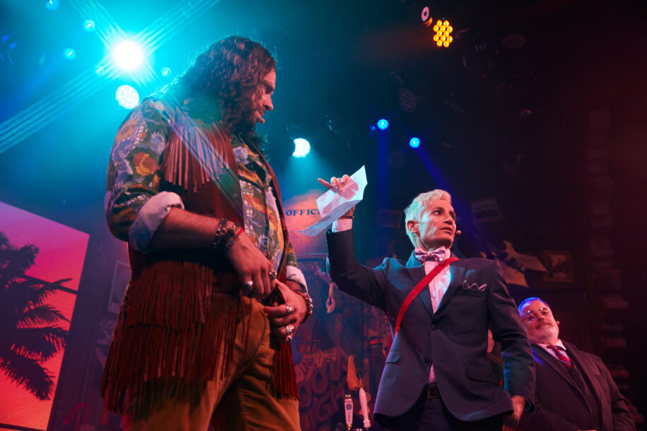 Dennis (Tony Nominee Nick Cordero), Franz (Frankie Grande) and Hertz (Pat Towne) in Rock of Ages Hollywood