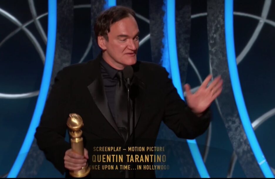 Quentin Tarantino Best Screenplay - Motion Picture - Courtesy Golden Globes