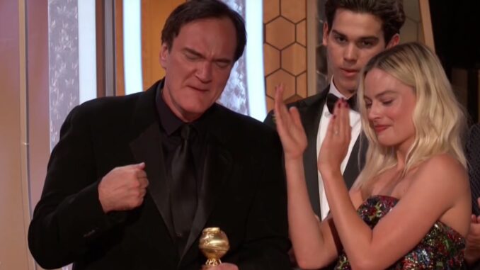 Quentin Tarantino and Margot Robbie - Courtesy of Golden Globes