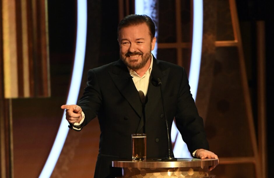 Ricky Gervais at Golden Globes - Courtesy