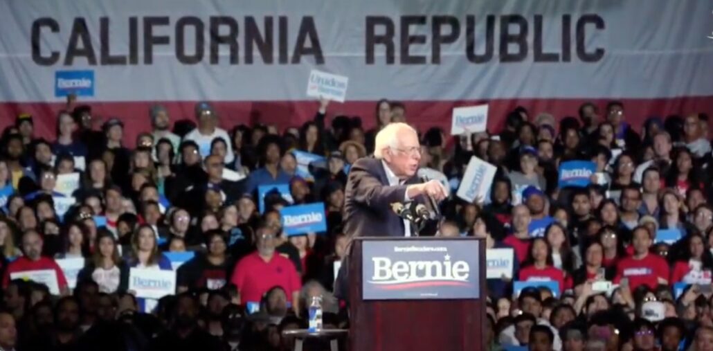 Bernie in Downtown Los Angeles on Sunday - Courtesy