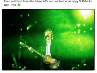 Paul McCartney wishes Happy St. Patricks - Courtesy PM FB