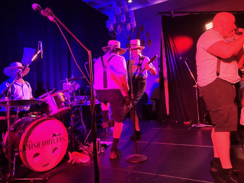 Dancing and singing abound at The Amish Outlaws show - Photo by Donna Balancia