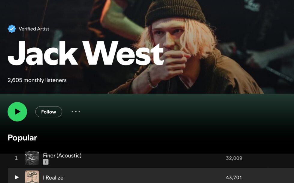 Jack West on Spotify for US Rocker