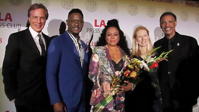 Robert Kovacik, Blair Underwood, Kim Fields, Dianna Ljungaeus and Danny Bakewell, Jr. at SoCal Journalism Awards - Photos by Alyson Camus US Rocker