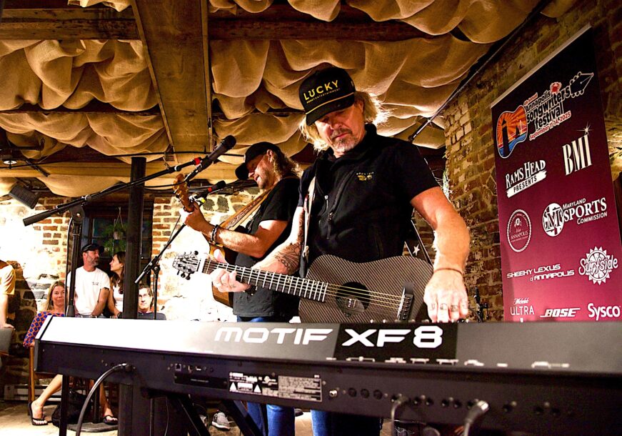 Jeffrey Steele on keys and guitar with Anthony Smith - Photo by Donna Balancia